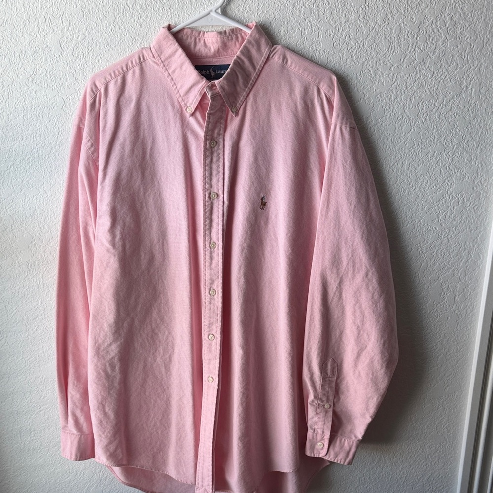 Ralph Lauren Light Pink Casual Button-Down Shirt
